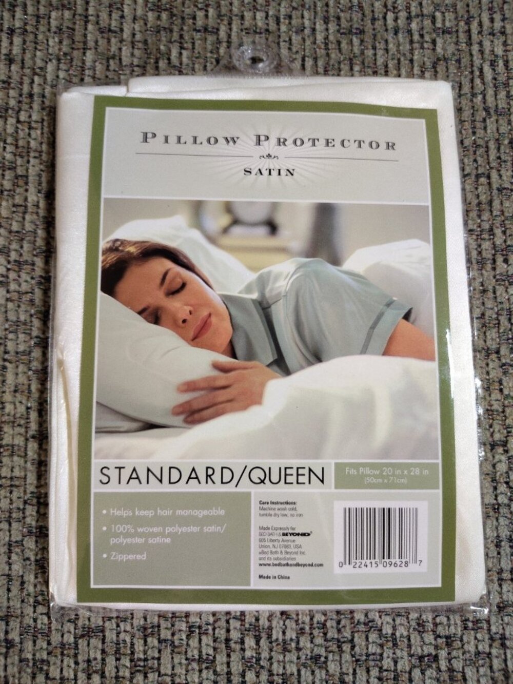 NEW Satin Standard Queen Pillow Protector By Bed Bath & Beyond
